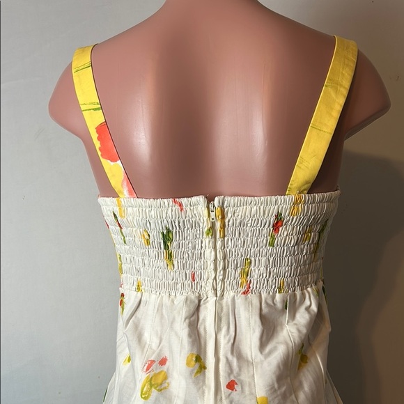 Madison Leigh Women’s Floral Fit & Flare Dress Elastic Back wide strap Size 10 - Picture 9 of 14